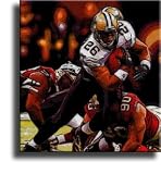Completely Handpainted American Football Sport Painting, Custom Order FL3568, Oil on Canvas, with Option to Paint Jerry, Brett & Co. from Any Other Favorite Photograph or Picture, Unframed, Size 24" x 36" inch