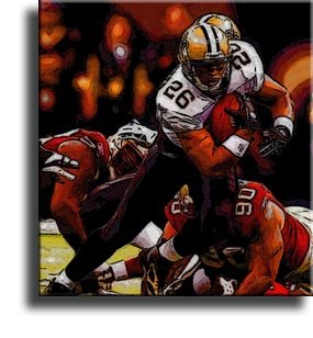 Completely Handpainted American Football Sport Painting, Custom Order FL3568, Oil on Canvas, with Option to Paint Jerry, Brett & Co. from Any Other Favorite Photograph or Picture, Unframed, Size 24