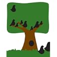 Wallcandy Arts Chalkboard Tree, Grass & Birds - 1 Kit