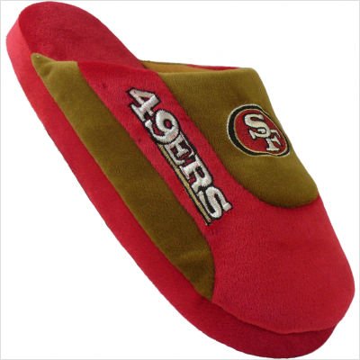 Comfy Feet NFL Low Pro Stripe Slippers - San Francisco 49ers Size - X-Large (Mens 10 - 11.5/Womens 11 - 12.5)