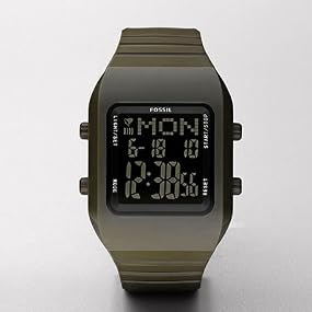 Fossil #JR1272 Digital Black Negative Display Digital Watch