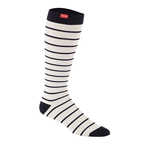 Women's Nylon Nautical Stripe Compression Socks