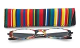 Zoom Expressive Half-Eye Reader, Multi-Color Stripes, +2.00