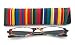 Zoom Expressive Half-Eye Reader, Multi-Color Stripes, +2.00
