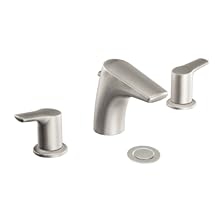 Moen T6820BN-9000 Method Two-Handle Low Arc Bathroom Faucet with Valve, Brushed Nickel