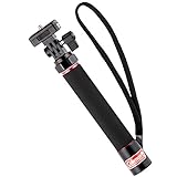 Velbon&Coleman コラボレーションモデル  自分撮り一脚 CVSS-6 6段 小型 自由雲台付 アルミ製 スマホフォルダ付 レッド 301109