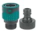 Gilmour Faucet Connector Set, #39Q, Teal/Black