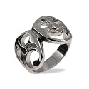 Comedy and Tragedy Sterling Silver Theatre Ring