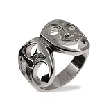 Comedy and Tragedy Sterling Silver Theatre Ring
