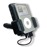 BLACK iPod FM Transmitter, Car Charger and Cradle For Apple iPod / Touch - PSL Station Lock to reduce drifting - w/ Additional USB port to charge cell phone / other bluetooth devices (Package Includes USB cable )