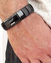 Caripe Magnet H&auml;matit Armband silber grau - M2