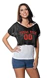Texas Tech Red Raiders Women's Black Cropped Top Mesh Jersey