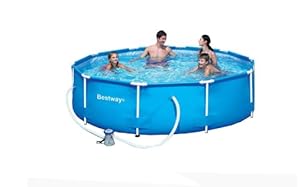 BESTWAY 10FT x 30IN DEEP STEEL PRO FRAME SWIMMING POOL WITH FILTER PUMP