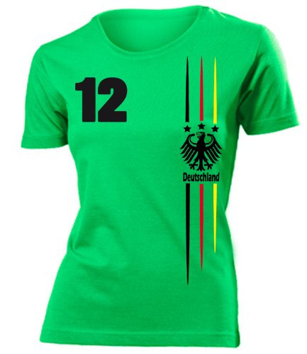 DEUTSCHLAND FUSSBALL WM 2014 FANSHIRT 3001(F-Kellygrün) Gr. XXL