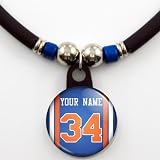 New York Knicks Basketball Jersey Necklace Personalized with Your Name and Number