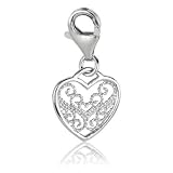 Sterling Silver clip-on heart charm