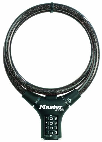 Master Lock Kabelschloss mit einstellbarer Zahlenkombination 8229, schwarz Preisvergleich