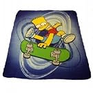 Official Kids Bart Simpson Printed Fleece Blanket