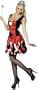 QUEEN OF HEART LADY FAIRYTALE FANCY DRESS COSTUME 12 14