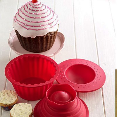 Silikon Backform Set für Riesen-Cupcake Kuchen