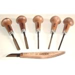 Graving chisel set for woodcut - 6 PC...