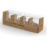 Kikkerland Mason Jar Shot Glasses, Set of 4