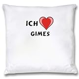 Produkt-Bild: Wei&szlig;er Kopfkissenbezug mit Ich liebe Gimes