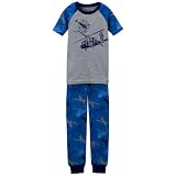 CH BB Helicopter Cttn PJ Set Blue/Gry