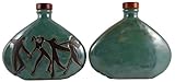 Review Mara  / 28 Oz. MARA Stoneware COLLECTIBLE Liquor Flask DECANTER Abstract DANCERS Design