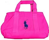 【ラルフローレン】 POLO RALPH LAUREN ミディアムトートバッグ キャンバストート ビッグポニー　ピンク