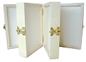 WOODEN triple sided FLY BOX, FISHING FLIES BOX NEW