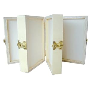 WOODEN triple sided FLY BOX, FISHING FLIES BOX NEW