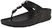 FitFlop Women's Petra Leather Flip Flop, All Black, 6 M US