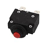 uxcell 過負荷保護スイッチ　赤いボタン　エアコンプレッサー　サーキットブレーカ過負荷保護用スイッチ　2ピン　AC 125/250V 10A