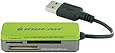 IOGEAR 12-in-1 USB 2.0 Pocket Flash Memory Card Reader/Writer GFR209 (Green)