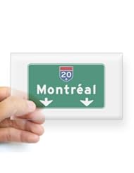 CafePress Montreal, Canada Hwy Sign Rectangle Sticker Sticker Rectangle - Standard