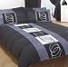 Kitchen & Housewares : Volta Black Co-ordinating Unlined Curtains 66x72in