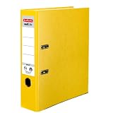 Produkt-Bild: Herlitz 9942715 Ordner maX.file protect A4 8cm gelb, PP-Kunststoffbezug/Papier hellgr.besch. 5er Packung