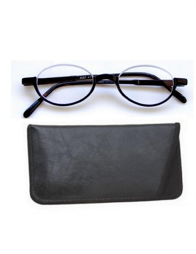 Under Frame Reading Glasses in Incredible Colors For Men or Women - Case Included