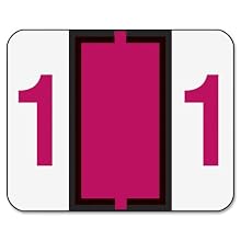 Smead Color-Coded Numeric Label, 1, Red, Roll (67371)