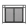 Woodfield Black Mission Style Screen for Fireplace
