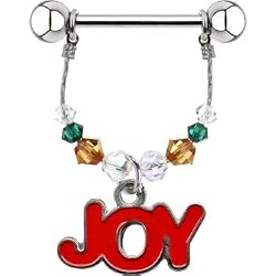 Handcrafted Austrian Crystal Joy Nipple Ring MADE WITH SWAROVSKI ELEMENTS