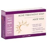 Sul-Ray Acne Treatment Soap, Aloe Vera, 3-Ounces