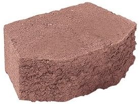 12"Red/Char Wall Block, Pack of 126