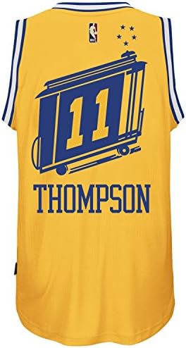 Dngohson Charm Men's KThompson_GsW #11 Hardwood Classics Swingman Jersey (XX-Large)