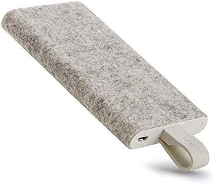 NuAns TAGPLATE - 6000mAh Mobile Battery with Lightning Cable (Built-in, Tangle Free) - White - MFI - Portable Battery w/Lightning - Good design Award '15 winner - Japanese Brand - Ideal for Gift