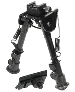 UTG Tactical OP Bipod - SWAT/Combat Profile Adjustable Height (Black)