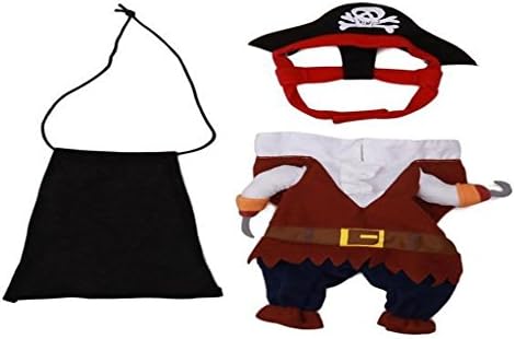 YAOCAN Pet Dog Cat Pirate Sailor Halloween Xmas Fancy Dress Costume Outfit Clothes