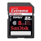SanDisk8GBExtremeHDVideoSDHCClass10UHS-IHighPerformanceMemoryCard(SDSDX-008G-X46)-RetailPackage