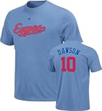Montreal Expos Majestic Blue Andre Dawson #10 Name and Number T-Shirt